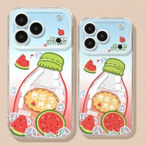 CIJING | Ốp Lưng iPhone Silicon Trong Suốt Hình Cartoon Bảo Vệ Toàn Diện