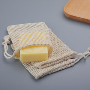 Natural Cotton Soap Saver Bag 3 Pieces Eco-friendly Handmade lathering Cotton Mesh Soap Pouch For Body Cleansing Skincare