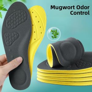 LINGMIAO | Antibacterial Deodorizing Mens Shoe Insoles Sweat Absorbent Breathable Artemisia Soft Bottom Comfortable Fragrant Sweat Absorption