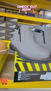 Safety Shoe Middle Cut Dual Zip Men Women Safety Boot Kasut Safety Sarung Zip Lelaki Perempuan