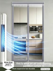 ZTION | Cold Air Proof Magnetic Self-Adhesive Oil-Resistant Kitchen Door Curtain