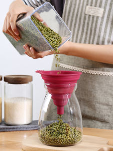 Bình Rót Silicon Có Thể Mở Rộng Và Gập Lại Miệng Nhỏ Dùng Trong Nhà Bếp Bình Rót Dụng Cụ Nấu Ăn Bình Rót Đỏ Truyền Thống