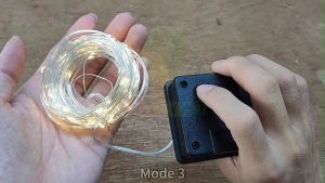 Solar Fairy LED Light 12Meter 100LED Warmwhite Raya Waterproof Outdoor LED 8 Mode Premium Quality With Box】Lightman