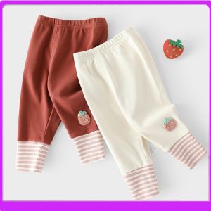 Spring Autumn Childrens Girls Pants Base Layer Pants Outdoor Wear Baby Fashionable Long Pants Cotton Polyester Blend