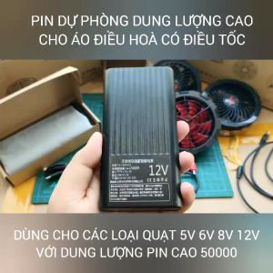 Pin áo điều hoà (KENKO) 12V Cho Áo Quạt Điều Hòa Nhật Bản dùng được 12h có cổng USB