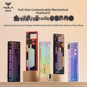 AULA | Wireless Bluetooth 3-Mode RGB Customizable Hot Swappable Mechanical Gaming Keyboard