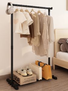 เรียบง่าย ราวตากผ้าแบบพับได้ในร่มห้องนอนยืนราวตากผ้าองค์กรจัดเก็บหอพัก Essential Home Use