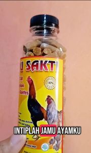 Jamu ayam bangkok dan ayam hias ( jamu sakti ) 1 botol isi 80-90 butir