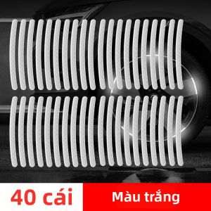 SEAMETAL | SEAMETAL 20/40 Chiếc Dải Phản Quang Nhiều Màu Sắc Bánh Xe Trung Tâm Dán Cho Ô Tô Xe Máy Cảnh Báo An Toàn Băng PVC Kiểu Dáng Xe Đề Can