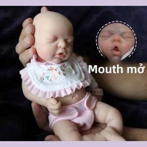 Búp Bê Sơ Sinh Silicon 13 Inch Miệng Mở Chất Liệu Mềm Mại Làm Thủ Công Quà Tặng Hoàn Hảo Cho Độ Tuổi Từ 14 Trở Lên