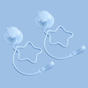 Stainless Steel Silicone Baby Spoon Fork Set Anti-Fall Toddler Feeding Short Spoon Fork Suction Cup Anti-Fall Chain Accessories