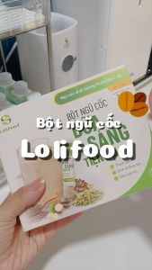 Ngũ Cốc Ăn Sáng Tiện Lợi LoliFood Bột Ngũ Cốc Dinh Dưỡng Không Đường Hộp 20gói x18g