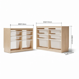 YUANSHI YUANSU | Real Wood Montessori Modular Children Storage Cabinet