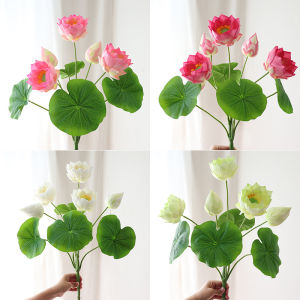 Realistic Simulation Hollyhock Pad Flower Home Decoration