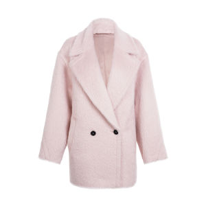 Fluffy Curly Wool Turn-down Collar Coat