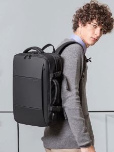BANGE 36L 47L กระเป๋าเป้ ความจุเยอะ เหมาะสำหรับLaptopขนาด 17.3/15.6นิ้ว พร้อมช่องเสียบUSB มีช่องแบ่งหลายช่อง กระเป๋าเป้สำหรับผู้ชาย กันน้ำ กันขโมยได้ ถุงสูญญากาศ