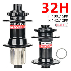 Nanlio | Đùm Xe Đạp Leo Núi Novatec D041SB D042SB Trước Sau Thép 6 Lỗ Đĩa QR 9x100 10x135mm Tương Thích Với Líp HG SX NX 8-12 Tốc Độ