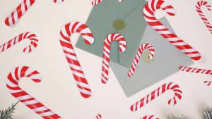 Zonon 90 Pcs Christmas Candy Cane Cutouts Classroom Bulletin Board Decoration for Office Classroom Party Bulletin Board Wall Chalkboard Home Christmas Decor