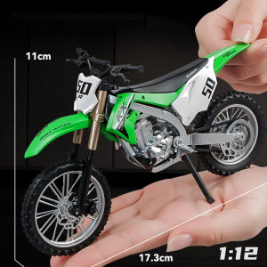 1:12 Kawasaki KX450 NIJIA ZX-6R Motorcycle Model Toy Diecast Alloy Car Front Wheel Steering Shock Absorption Decorative Boy Gift