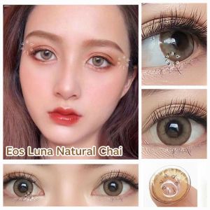 Softlens EOS Luna Natural Chai Dia.14.5mm Normal & Minus ( -0.50 s/d -10.00 ) Bisa Beda Minus Soflens