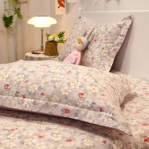 ชุดหมอนผ้าฝ้ายสีขาวสองขนาดใช้ในบ้านผ้าฝ้ายสําหรับทุกฤดูกาลขนาด 48*74 ซม.