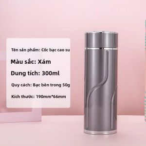 SHUNQINYINLOU | Cốc Cách Nhiệt Bạc Sạch 999