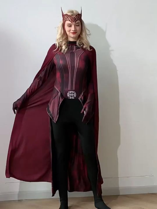 Wandavision Costume, Drama Wanda Scarlet Witch Cos Clothing Wanda