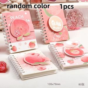 Capybara Panda Mini Journal A7 Pocket Spiral Notebook with Velcro Closure for Student Portable Pad