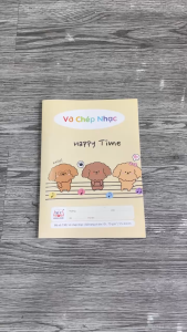 Vở Chép Nhạc Happy Time – Bìa Cún Dễ Thương (32 Trang)