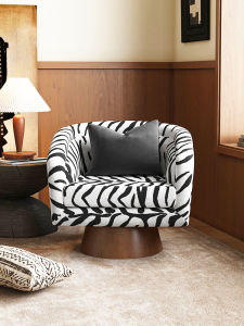 Retro Rotating Sofa Chair Designer Creative Beauty Salon Single Sofa Casual Chair Vacation Home Coffee Hall Art Style Furniture