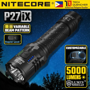 Nitecore P27iX Flashlight - 5000 Lumens - Customizable - 5500mAh Battery - Lock Switch - USB-C - IP68 - Lumin Shield