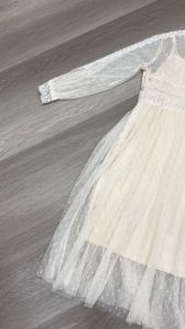 SV 6055 - Descy Lace Dress | Gaun Lace & Tile Midi Pakaian Kasual Wanita