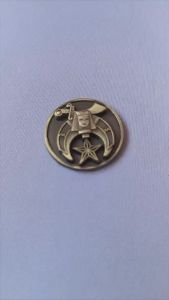 High Quality 1 Inch 3D Metal Shriner Emblem