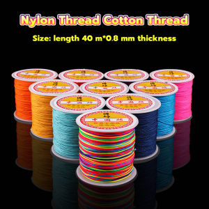LoviRa Nylon Thread Cotton Thread String DIY Beaded Braided Bracelet Jewelry Making 40meters 0.8mm