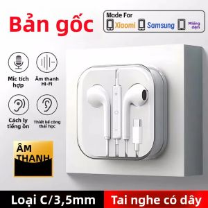 Tai Nghe Có Dây Đa Năng Có Micrô Đầu Cắm 35 Mm Cho Redmi Samsung Huawei iPhone Xiaomi - Tai Nghe Nhét Tai Động Cho Mọi Thiết Bị