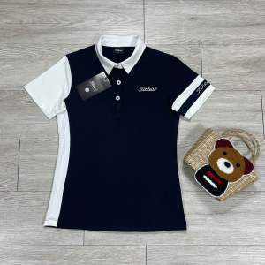 Áo cộc tay cổ trụ phối màu Titleist thể thao chơi golf tennis cầu lông vải thun siêu mịn đẹp
