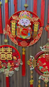 Câu Đối Trang Trí Tết Đón Năm Mới Chữ Viền Vàng Cao Cấp Trang Trí Phòng Khách Treo Lên Cửa