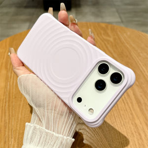 Luxury Ripple Liquid Silicon For Magsafe Wireless Charge Magnetic Case For iPhone 17 16 15 14 13 Pro Max Soft Shockproof Cover