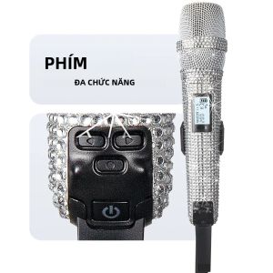 Micro Không Dây G-MARK Diamond SKM9000 Kiểu Dáng Sang Trọng Dành Cho Ca Sĩ Người Phát Trực Tiếp Biểu Diễn Giảng Dạy Đám Cưới Thu Âm Một Chiều Cầm Tay Chất Liệu Kim Loại
