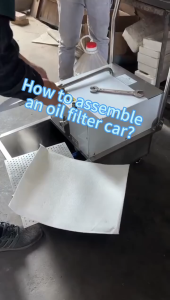 เครื่องกรองน้ำมัน ตะแกรงกรองน้ำมันสำหรับร้านอาหาร กรองน้ำมันอุณหภูมิน้ำมัน120-150 ℃ ได้📍