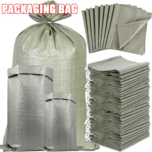 20 ชิ้น กระสอบทรายป้องกันน้ำท่วม / 90*125 ซม. PP สีเขียวทอ กระสอบพลาสติก / กระสอบทรายโพลีโพรพีลีนแบบใช้งานหนัก / กระสอบทอบรรจุภัณฑ์ Logistics Express / กระสอบหนังงูสำหรับขยะก่อสร้าง