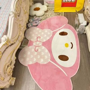 Kawaii My Melody Carpet Kawaii Home Soft Fur Rugs Girls Bedroom Living Room Floor Mat Doormat Decoration Cartoon Gift For Girl