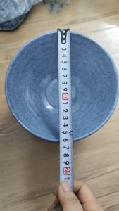 Tô nhựa melamine vân đá xanh đựng cơm bún phở tô xoắn miện loe - Tox16/17/18 cm