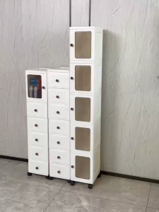 NewTide 3-7 Layer Gap Storage Cabinet With Wheel Waterproof Kitchen Slim Storage Cabinet Bathroom Durabox