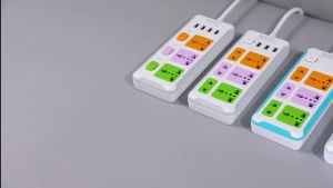 U.S Plug Socket Power Extension 4 Ports USB Socket Extension Socket With 2M 5M Extension Cords