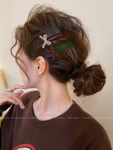 Sweet Butterfly Knot Velvet Hair Clip Womens Forehead Bangs Side BB Clip 2025 New High-End Sensation One-Word Hair Card