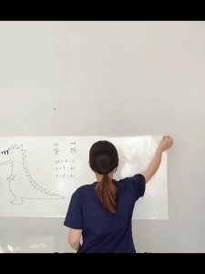 electrostatic adsorption whiteboard wall stickers seamless whiteboard sticker children graffiti draw