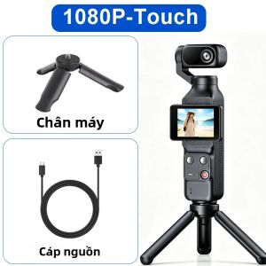 355 °   Camera Hành Động 1080P Có Gimbal Chống Rung Theo Dõi Khuôn Mặt Màn Hình Cảm Ứng WiFi Mini Bỏ Túi Dành Cho Thể Thao Và Vlog