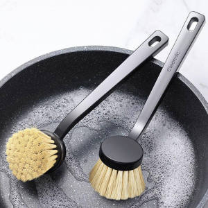 Oil-Repellent Scratch-Free Kitchen Specialized Long Handle Pot Cleaning Brush