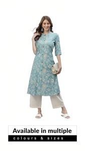 Rayon Floral Kurti for Women - Straight Cut Printed (S TO 2XL) - Pre Order 23days - Fusioncloset